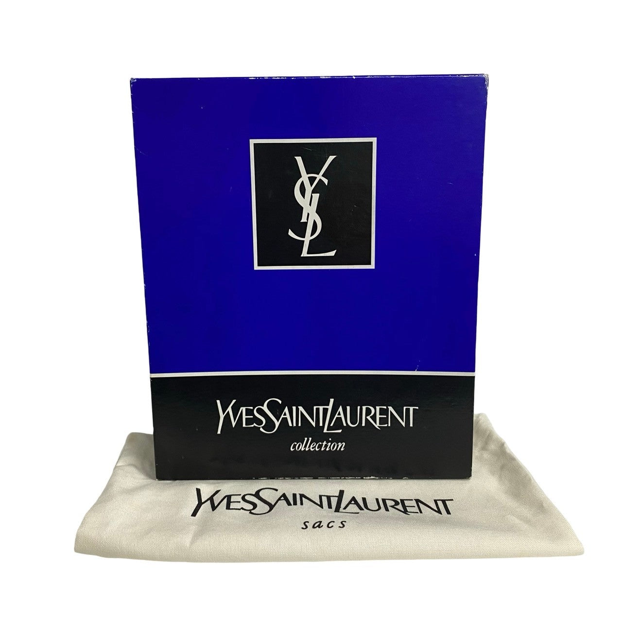 Yves Saint Laurent YSL Logo Leather Shoulder Bag Brown