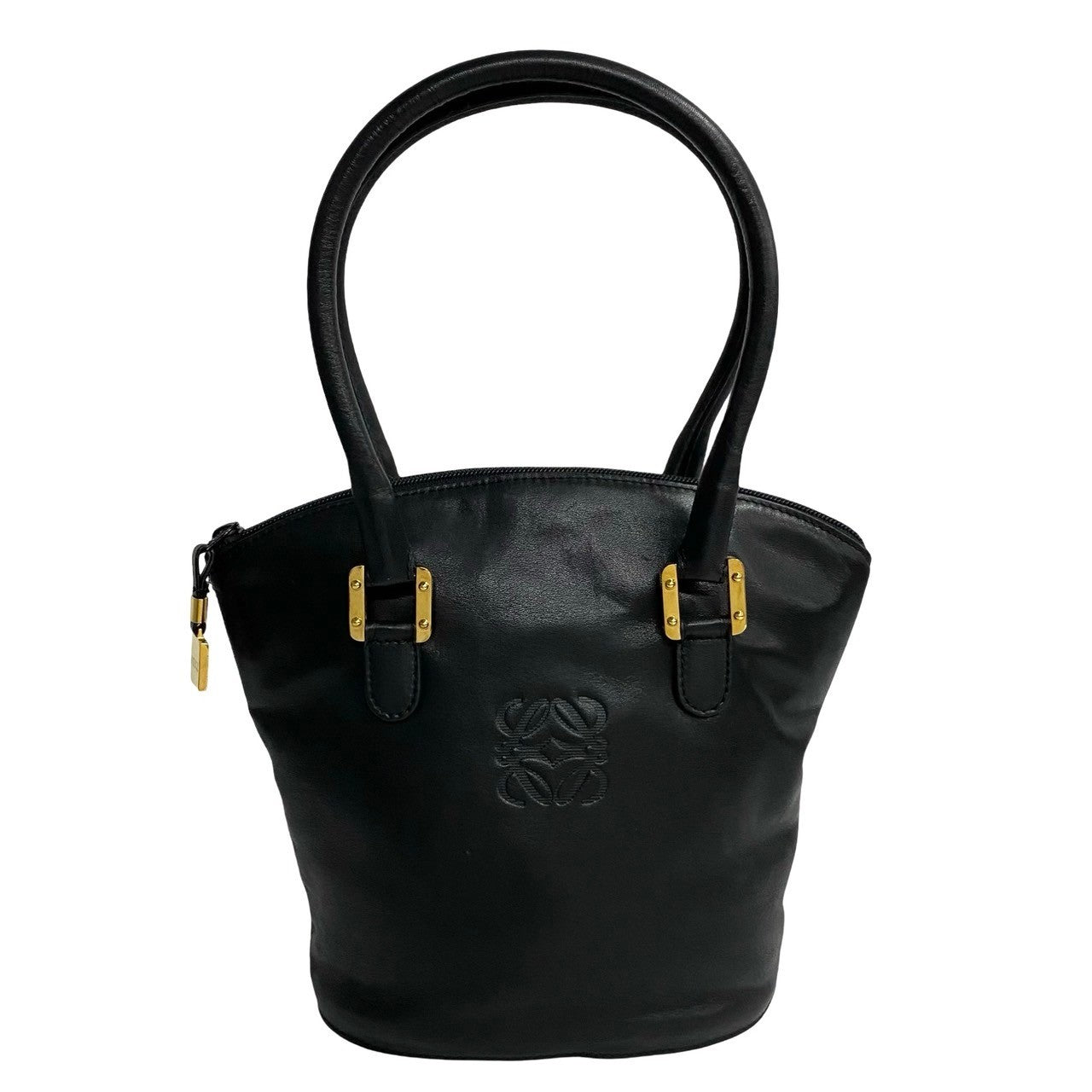 Loewe Leather Anagram Mini Tote Bag Black