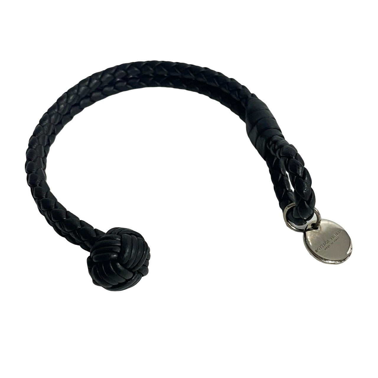 Bottega Veneta Intrecciato Leather Bracelet Black