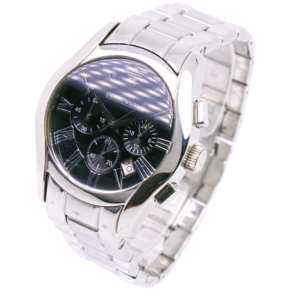 Emporio Armani  Emporio Armani Men's Stainless Steel Quartz Chronograph Watch with Black Dial  Metal Quartz AR-0673 in Fair condition