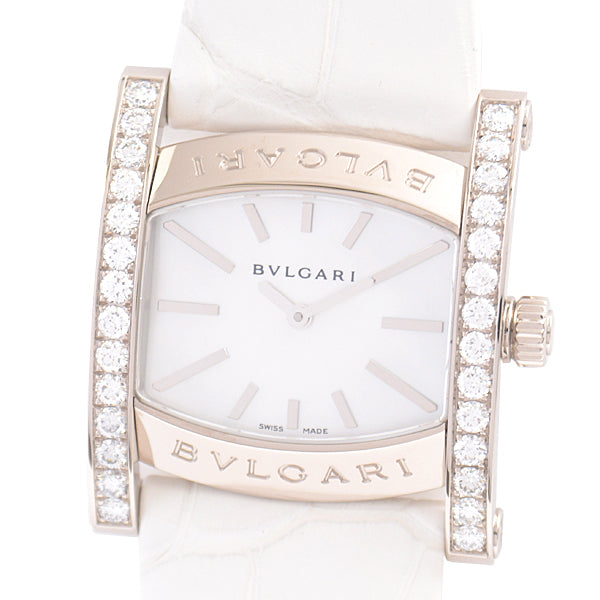 Bvlgari Women's Watch Diamond Bezel Quartz White Gold AAW36G