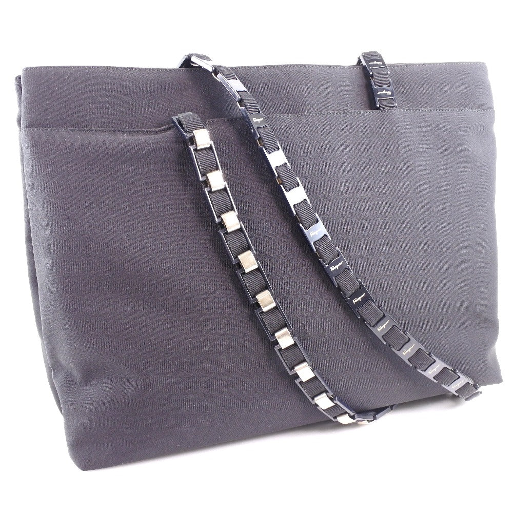 Salvatore Ferragamo Canvas Chain Shoulder Bag