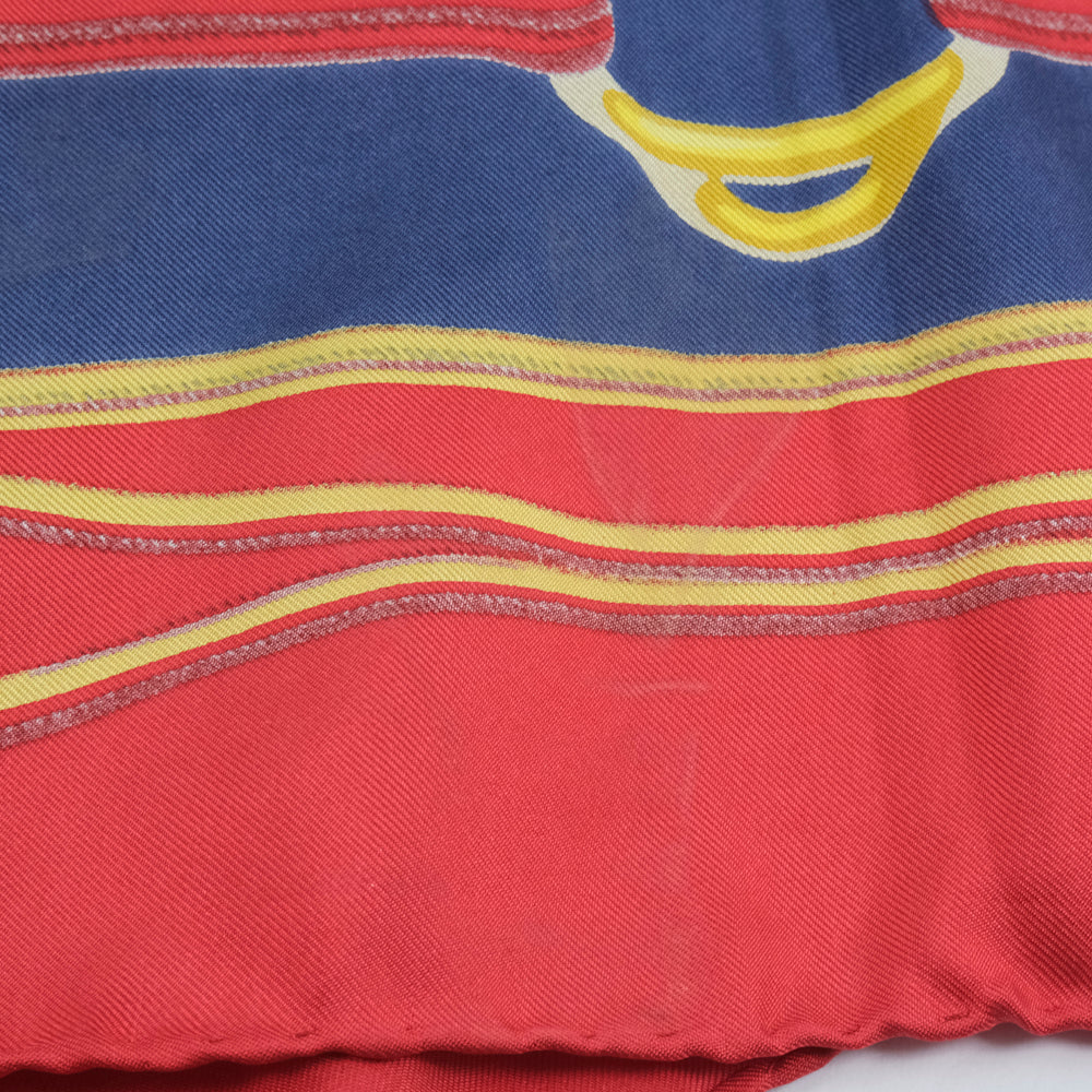 Hermes Silk Scarf Red/Blue