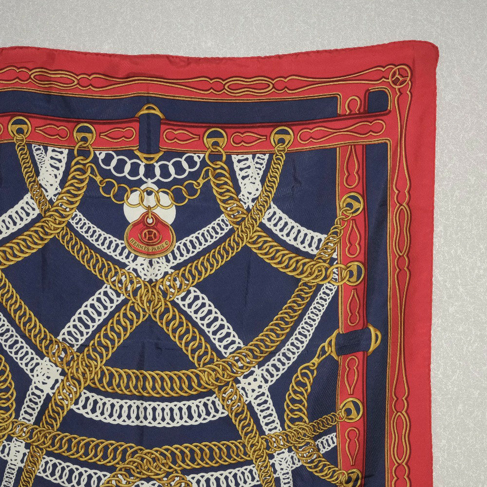 Hermes Silk Scarf Red/Blue