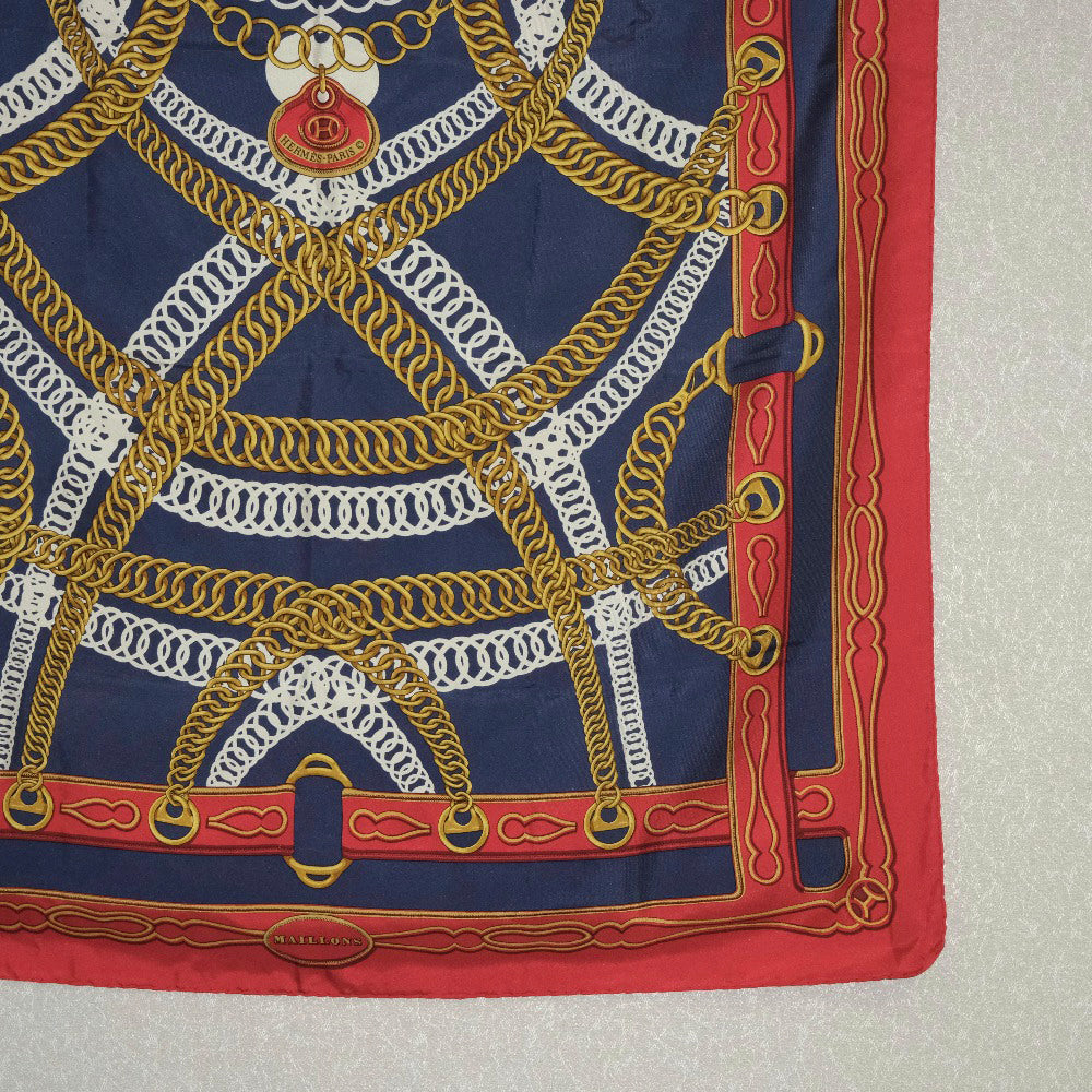 Hermes Silk Scarf Red/Blue