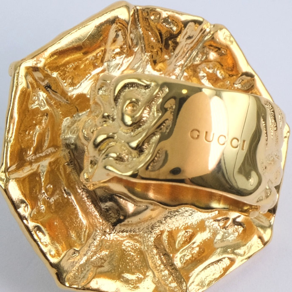 Gucci Flower Ring with Green Stone