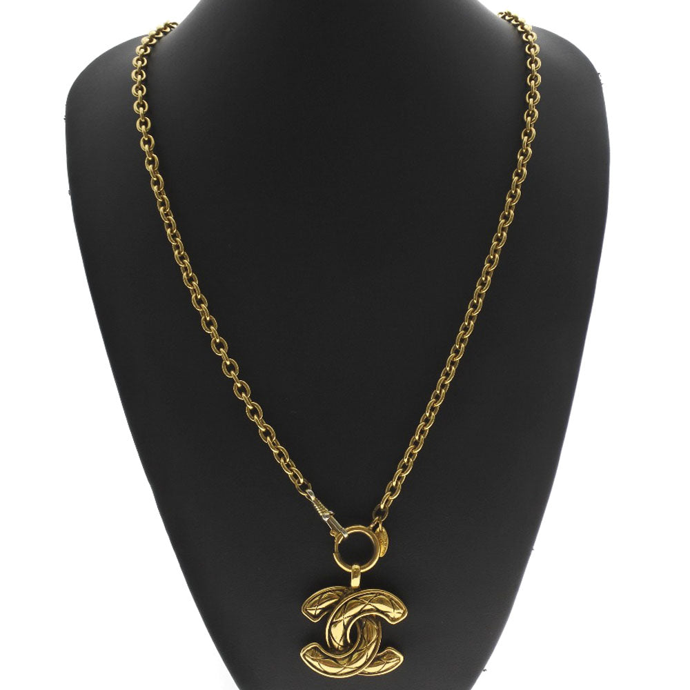 Chanel Gold Plated Coco Mark Necklace