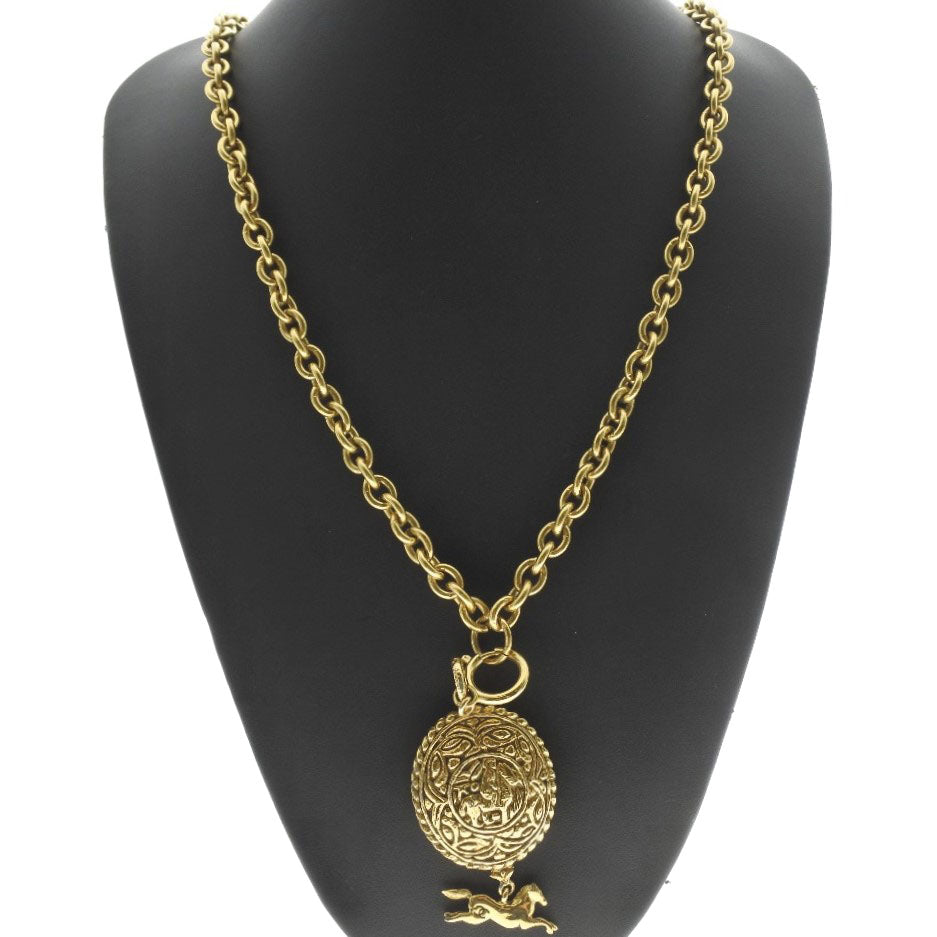 Chanel Coco Mark Necklace Gold Plated