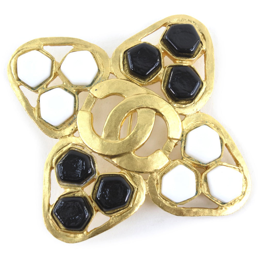 Chanel Gold Plated Coco Mark Brooch