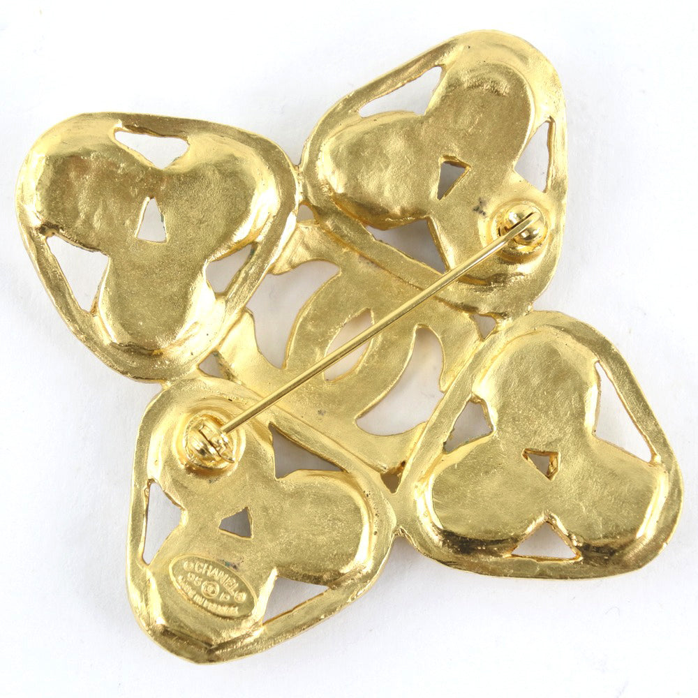 Chanel Gold Plated Coco Mark Brooch