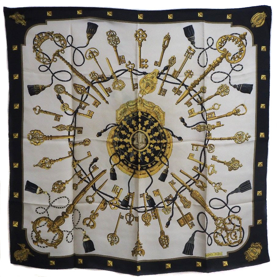 Hermes Silk Scarf Carré 90 Black