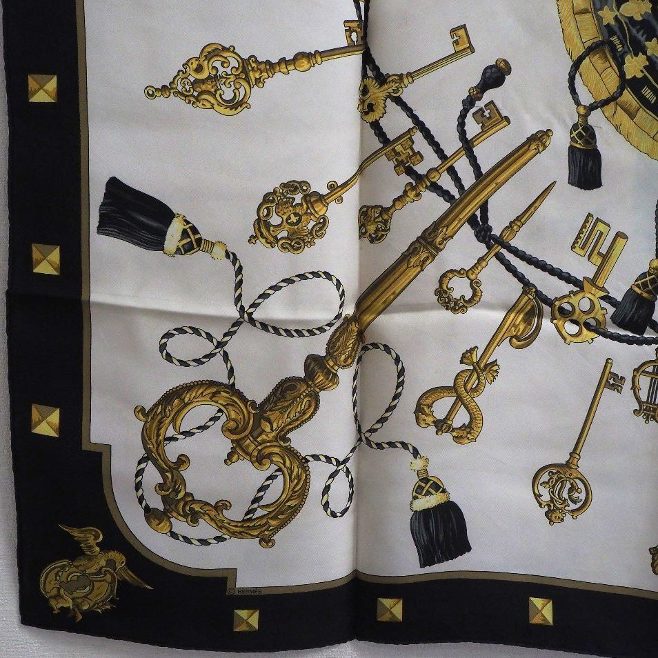 Hermes Silk Scarf Carré 90 Black