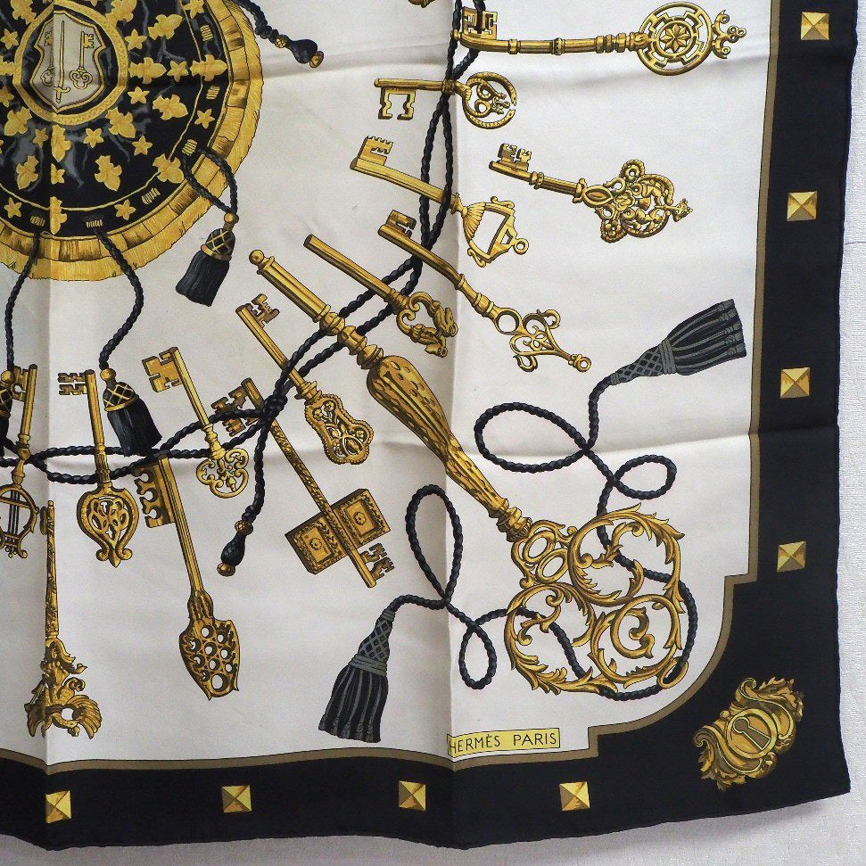 Hermes Silk Scarf Carré 90 Black