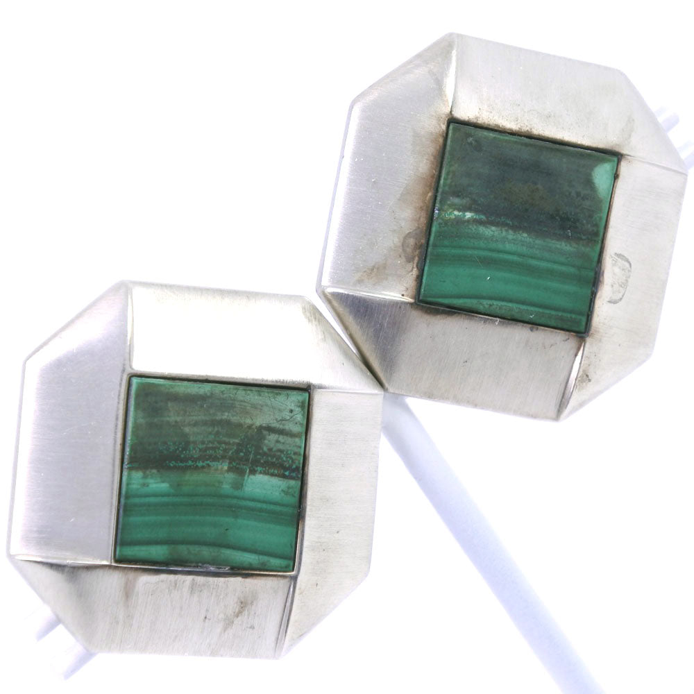 Georg Jensen Malachite Earrings Silver 925