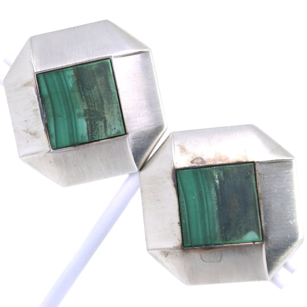 Georg Jensen Malachite Earrings Silver 925