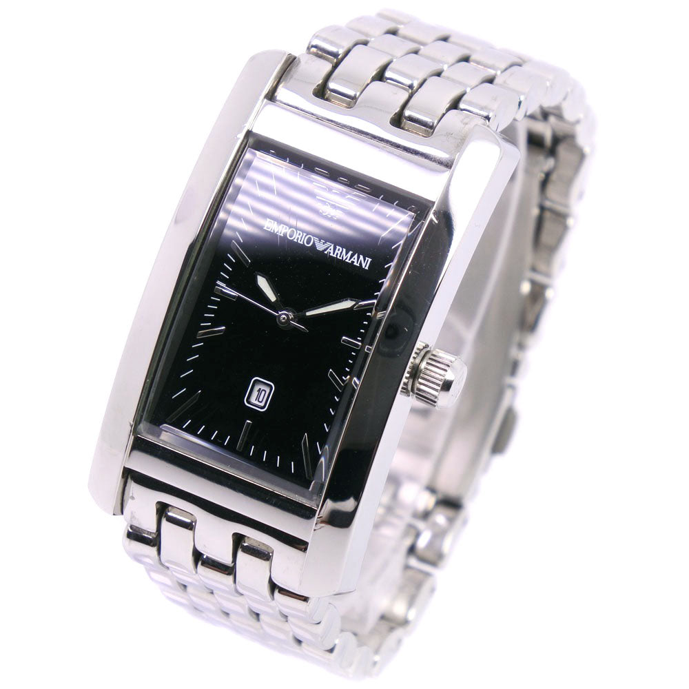 ARMANI Emporio Armani AR-0115 Unisex Stainless Steel Quartz Watch with Black Watch Face [Second Hand] AR-0115