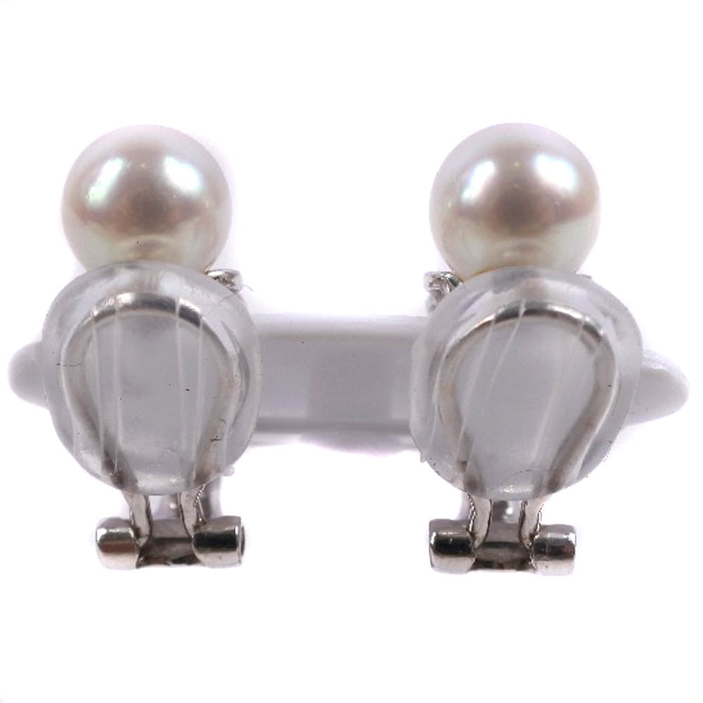 Tasaki Pearl Earrings K18 White Gold Diamond