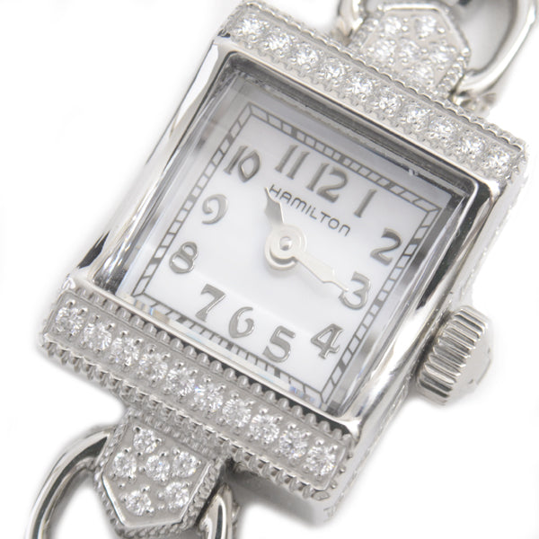 Hamilton Vintage Diamond Stainless Steel Quartz Ladies Watch H31291113 in Pristine Condition