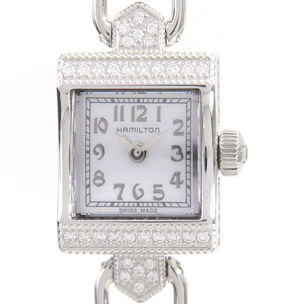 Hamilton Vintage Diamond Stainless Steel Quartz Ladies Watch H31291113 in Pristine Condition