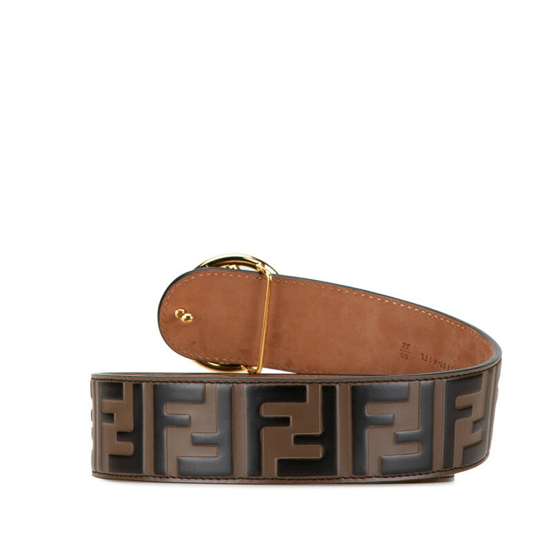 Fendi Zucca Belt Brown PVC