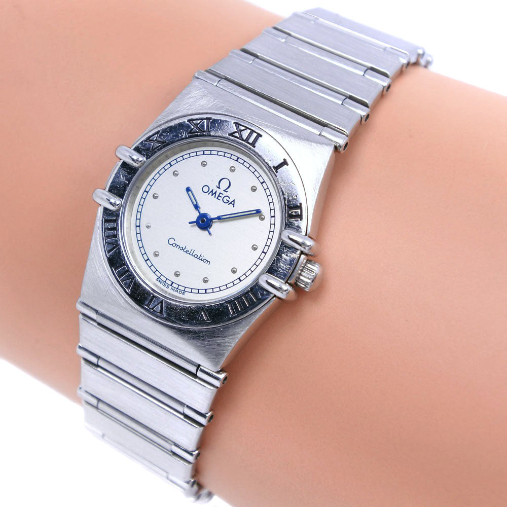 Omega Constellation Stainless Steel Swiss Women's Silver Quartz Analog Display Wristwatch [Pre-owned]