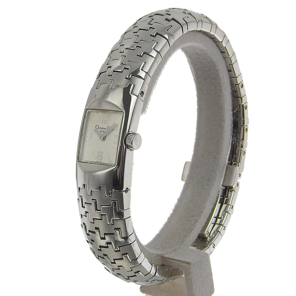 Dior  [Dior] Stainless Steel Silver Quartz Analog Display Ladies' White Dial Diorific D96-100 Wristwatch [Pre-owned] Metal Quartz D96-100 in Fair condition