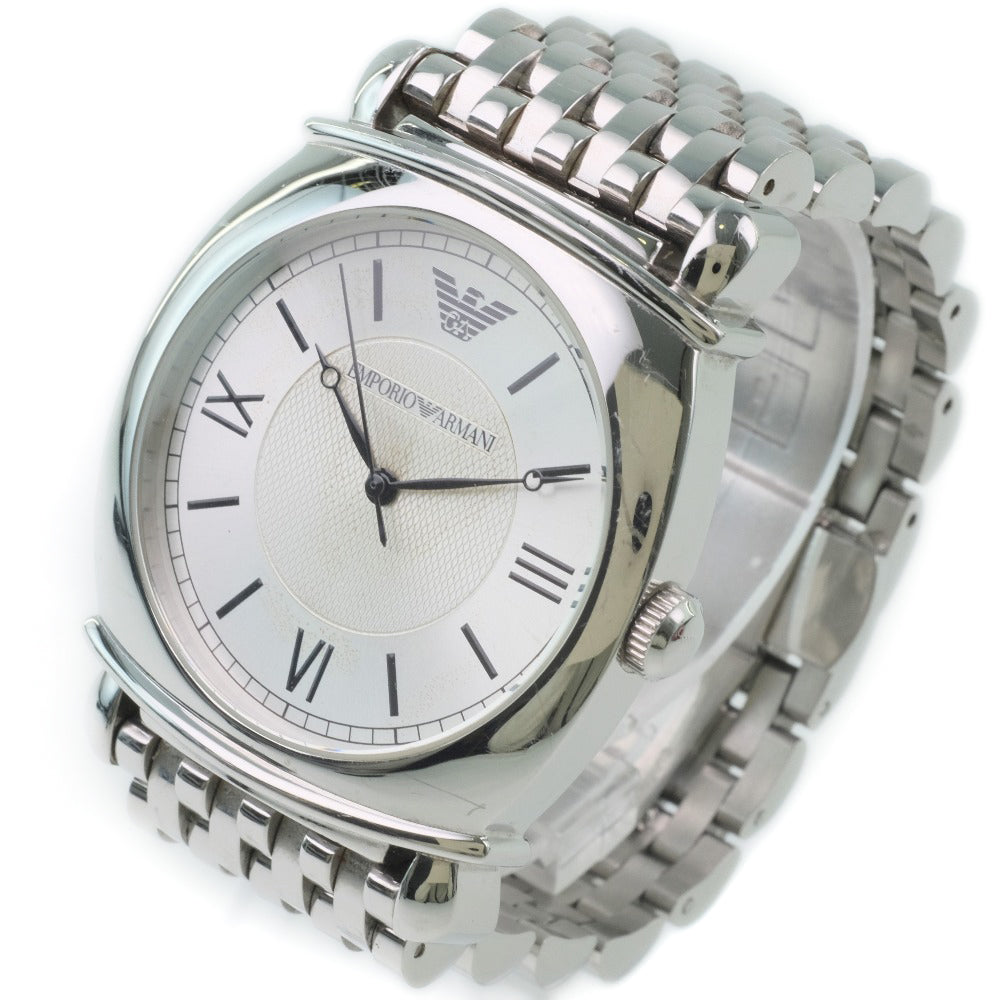 Emporio Armani  Emporio Armani Men's AR-0298 Stainless Steel Quartz Watch with Silver Watch Face [Second Hand] Metal Quartz AR-0298 in Fair condition