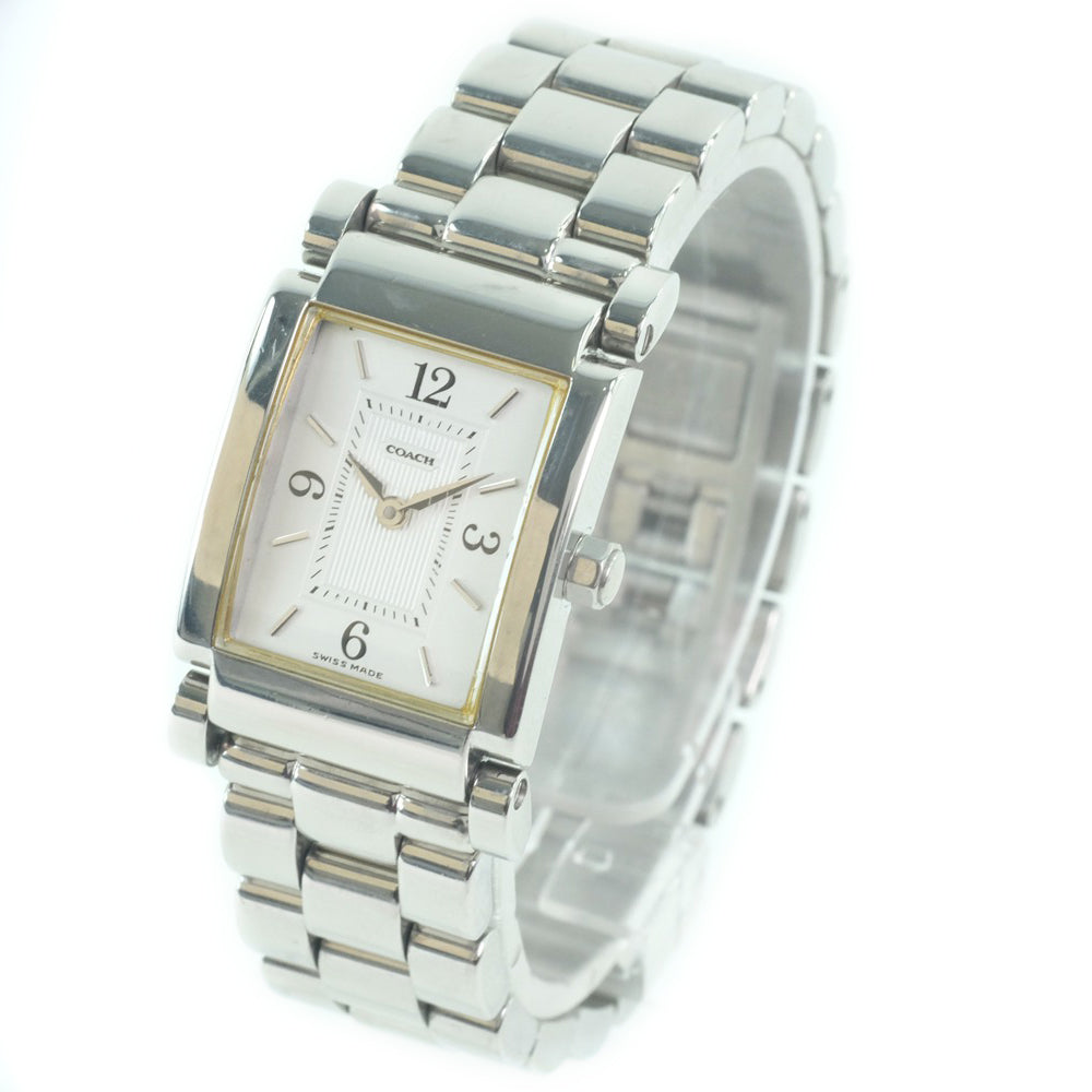 Coach Ladies' W014 Stainless Steel Quartz Watch with White Watch Face [Second Hand] W014