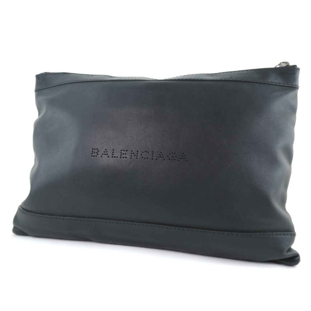 Balenciaga Navy Clip M Clutch Bag