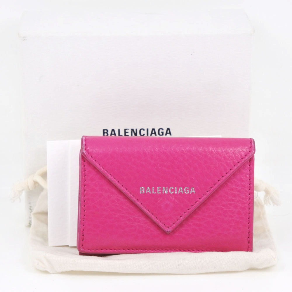 Balenciaga Leather Paper Mini Wallet