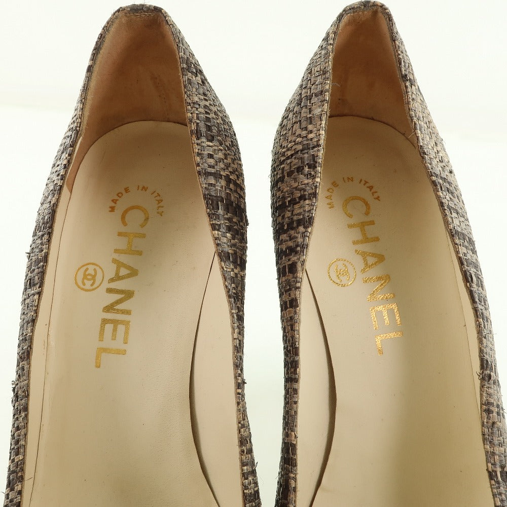 Chanel Patent Leather Jute High Heels