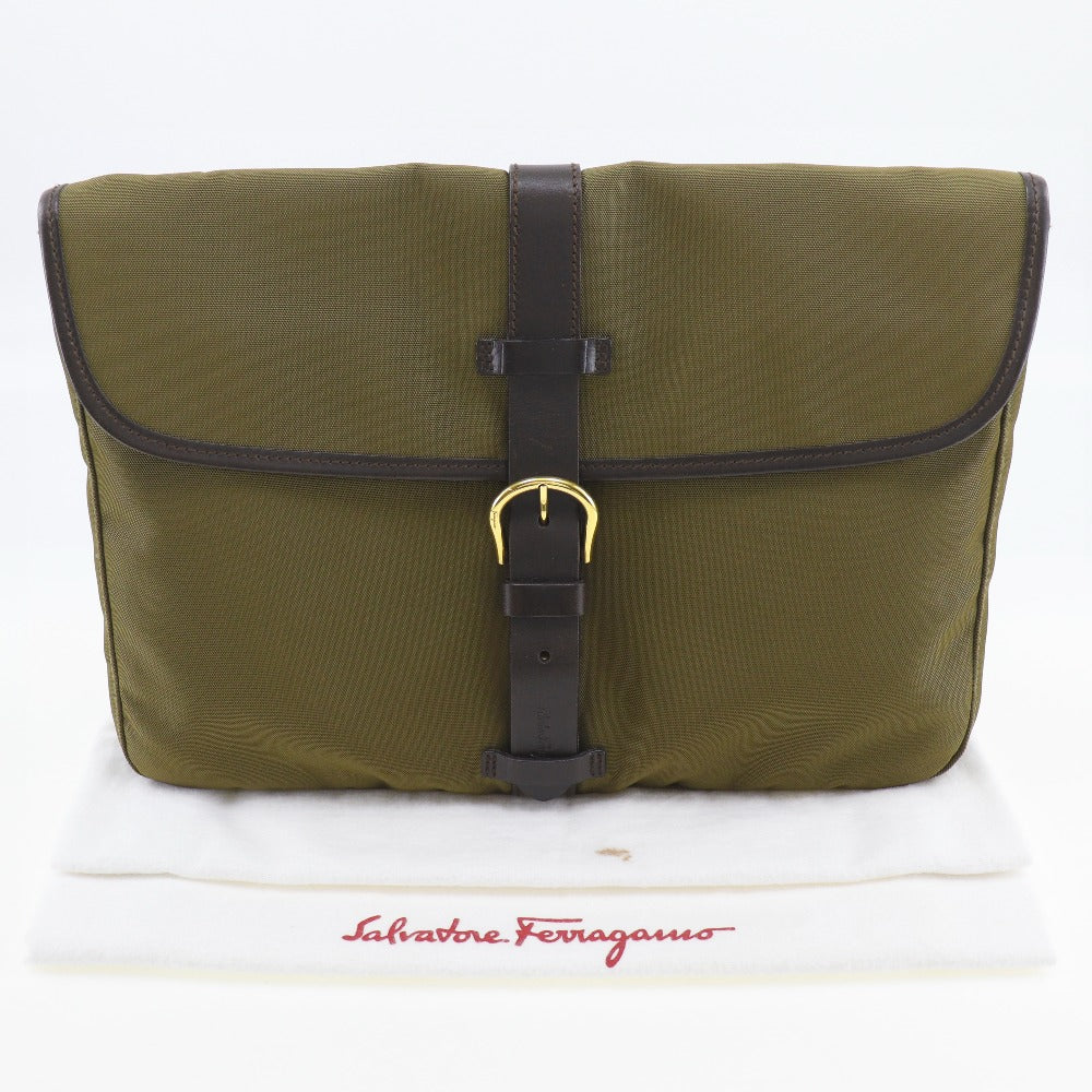 Salvatore Ferragamo Clutch Bag Canvas Clutch Bag 59140227