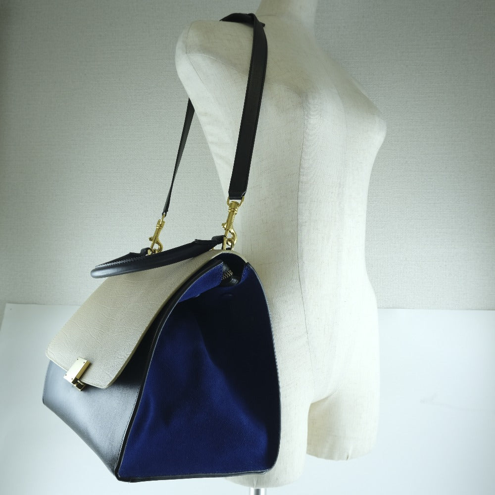 Celine Trapeze Calf Suede Handbag