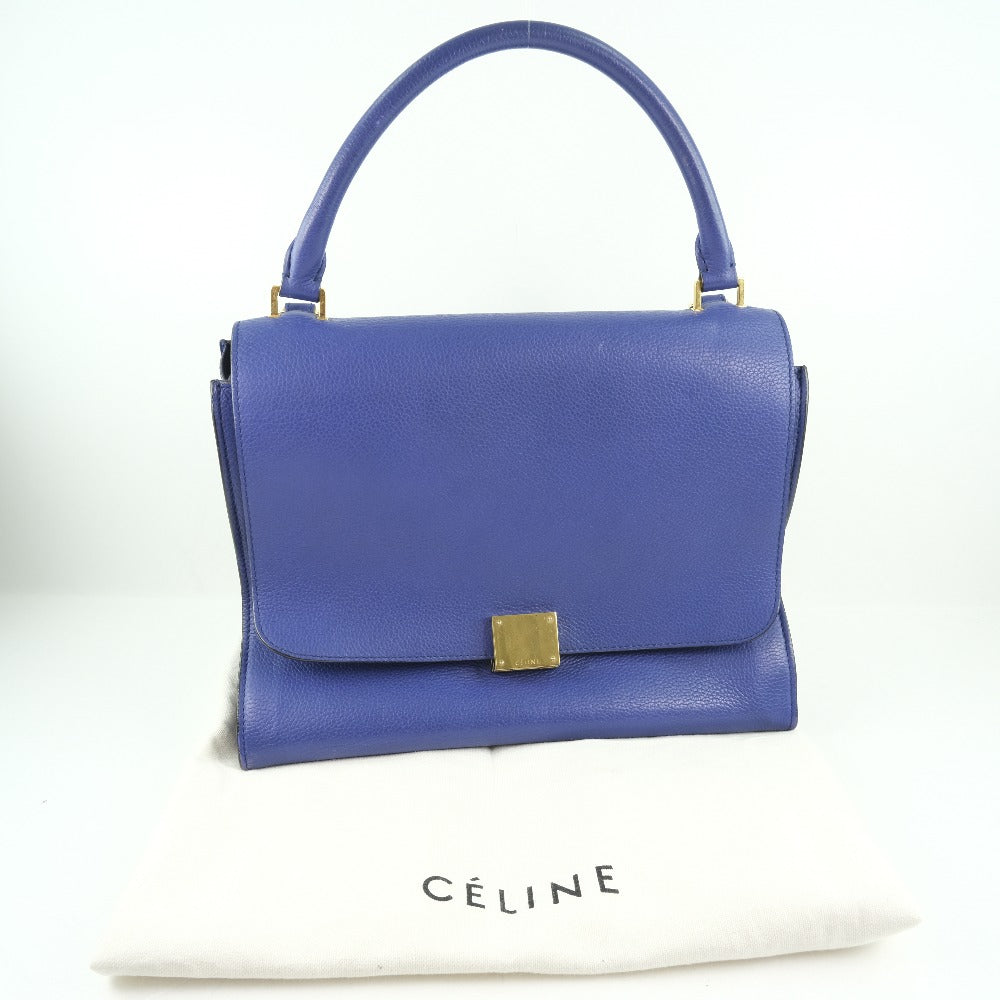 Celine Trapeze Calfskin Handbag Blue