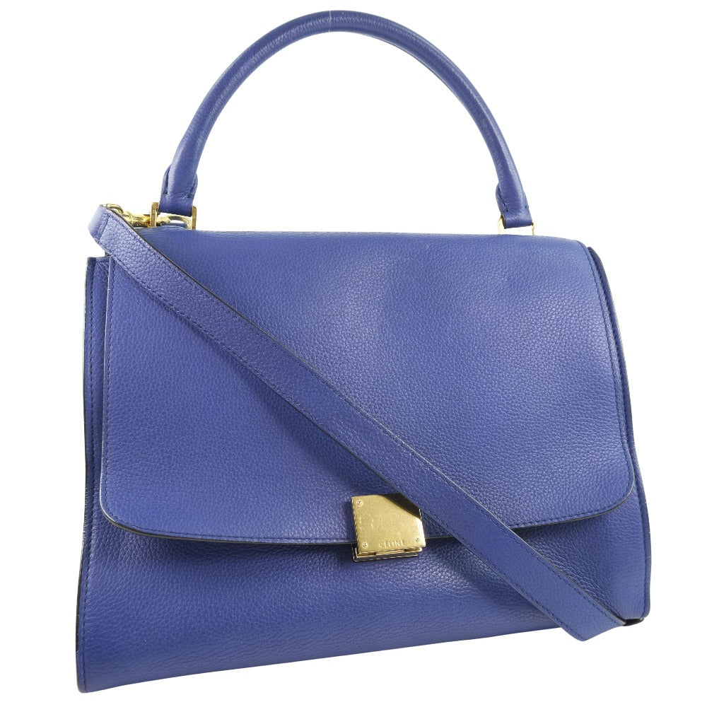 Celine Trapeze 2WAY Shoulder Bag Blue