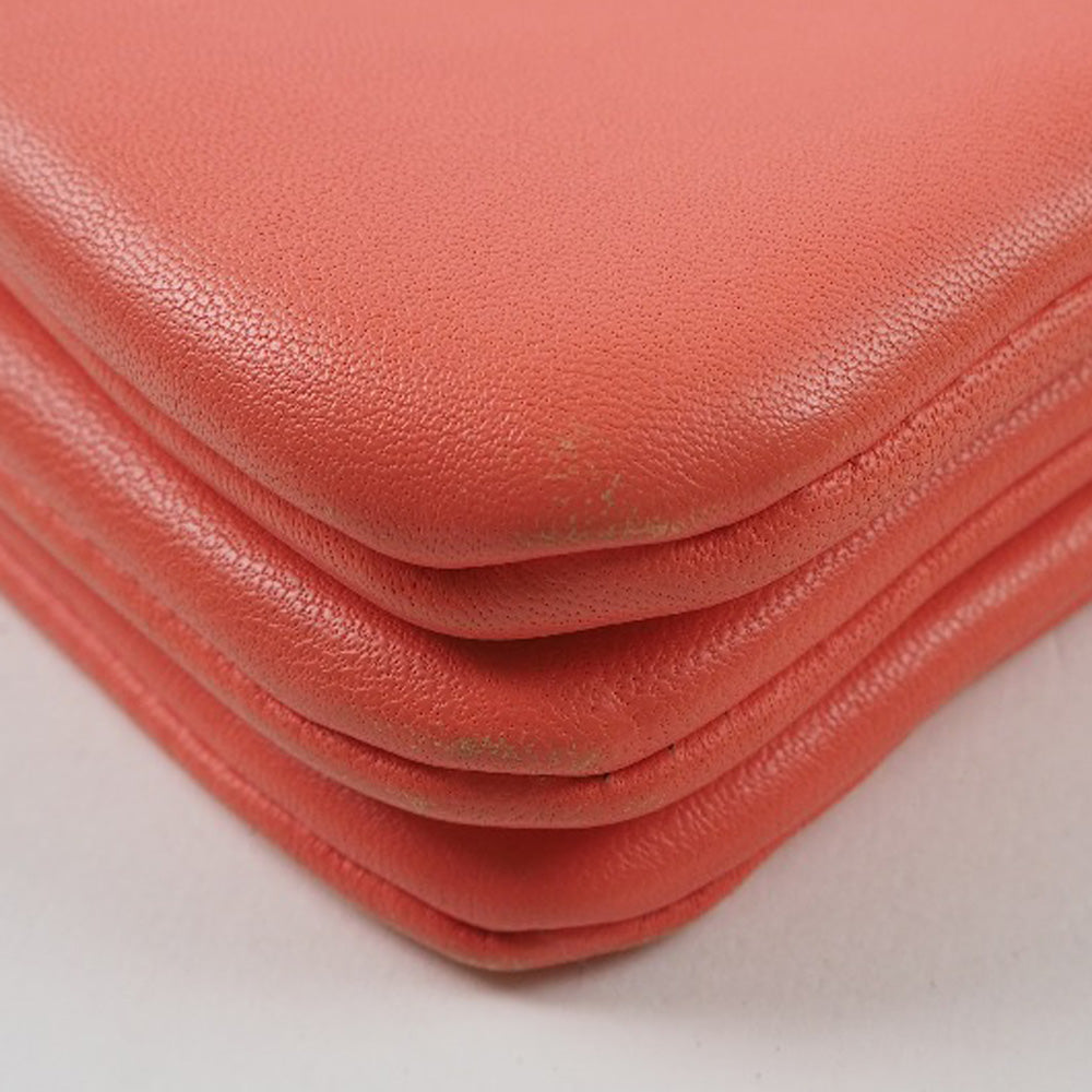 Celine Trio Small Lambskin Shoulder Bag Coral Pink