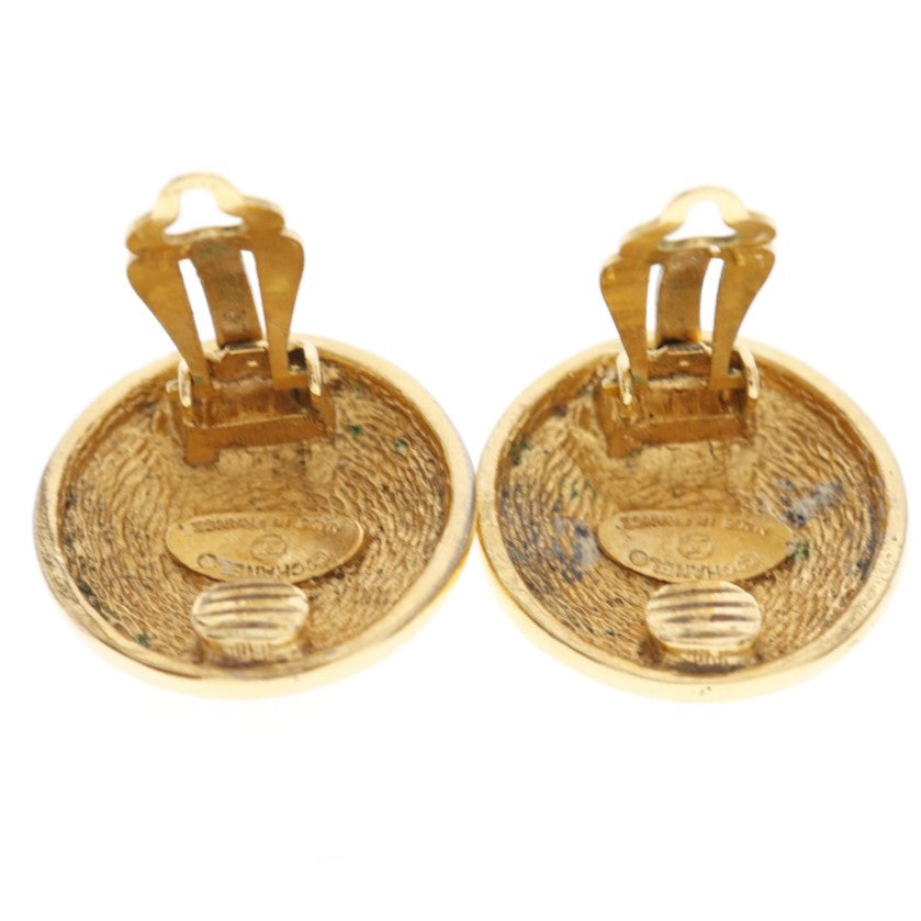 Chanel Gold Coco Mark Earrings Vintage