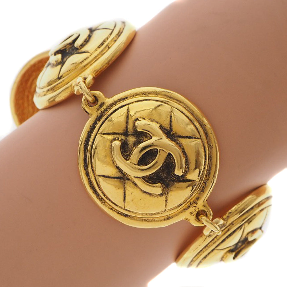 Chanel Gold Plated Coco Mark Bracelet