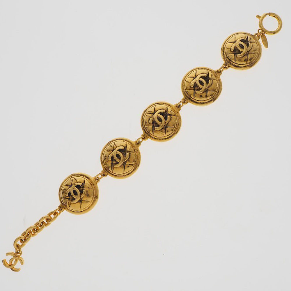 Chanel Gold Plated Coco Mark Bracelet