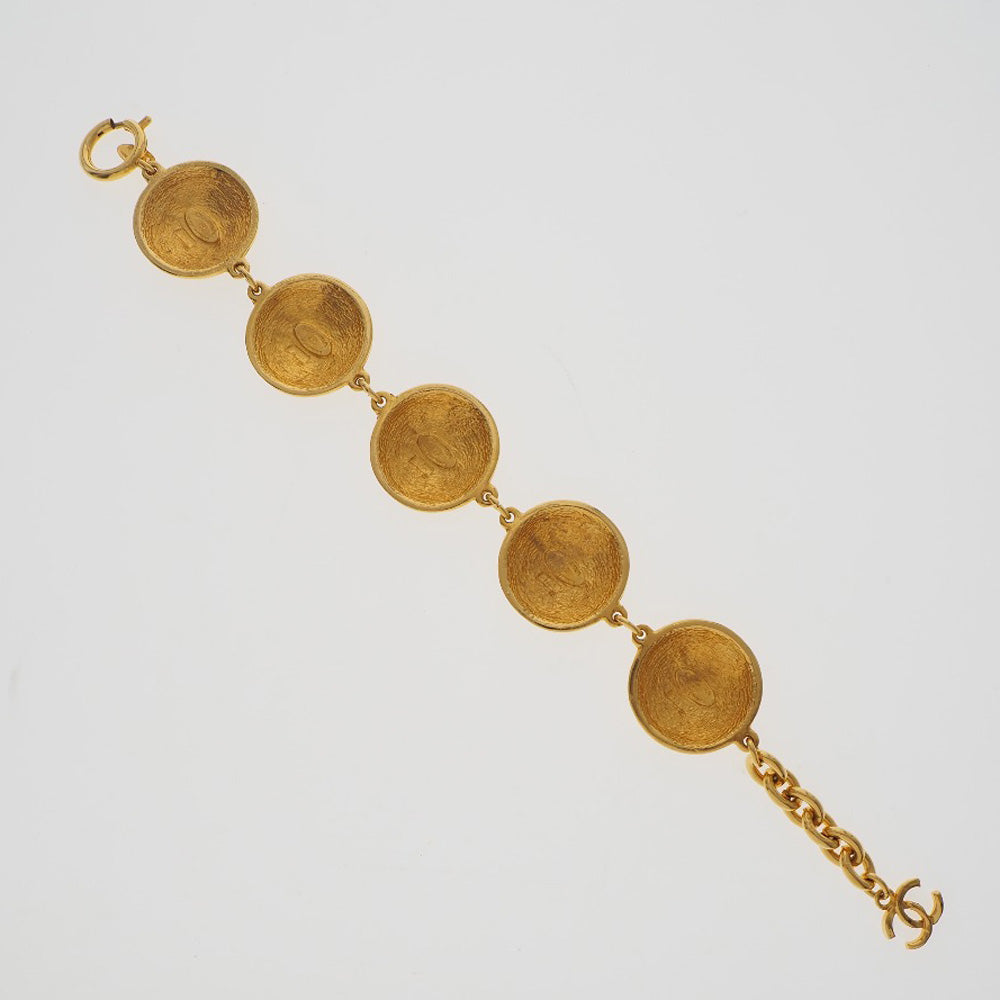 Chanel Gold Plated Coco Mark Bracelet