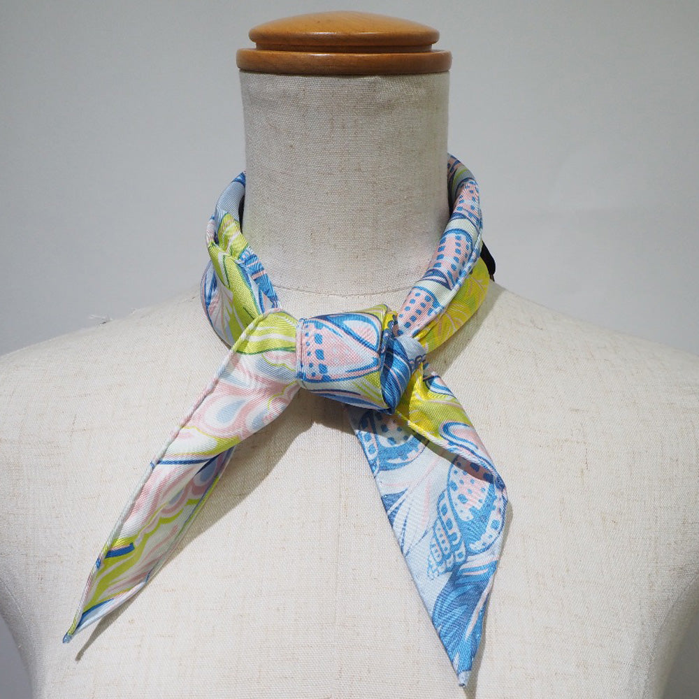 Hermes Silk Losange Nano Scarf Blue