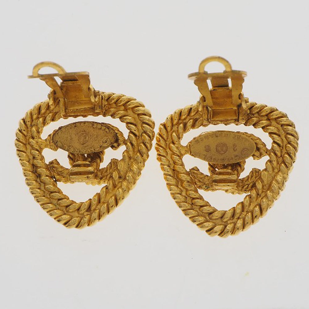 Chanel Gold Plated Coco Mark Earrings