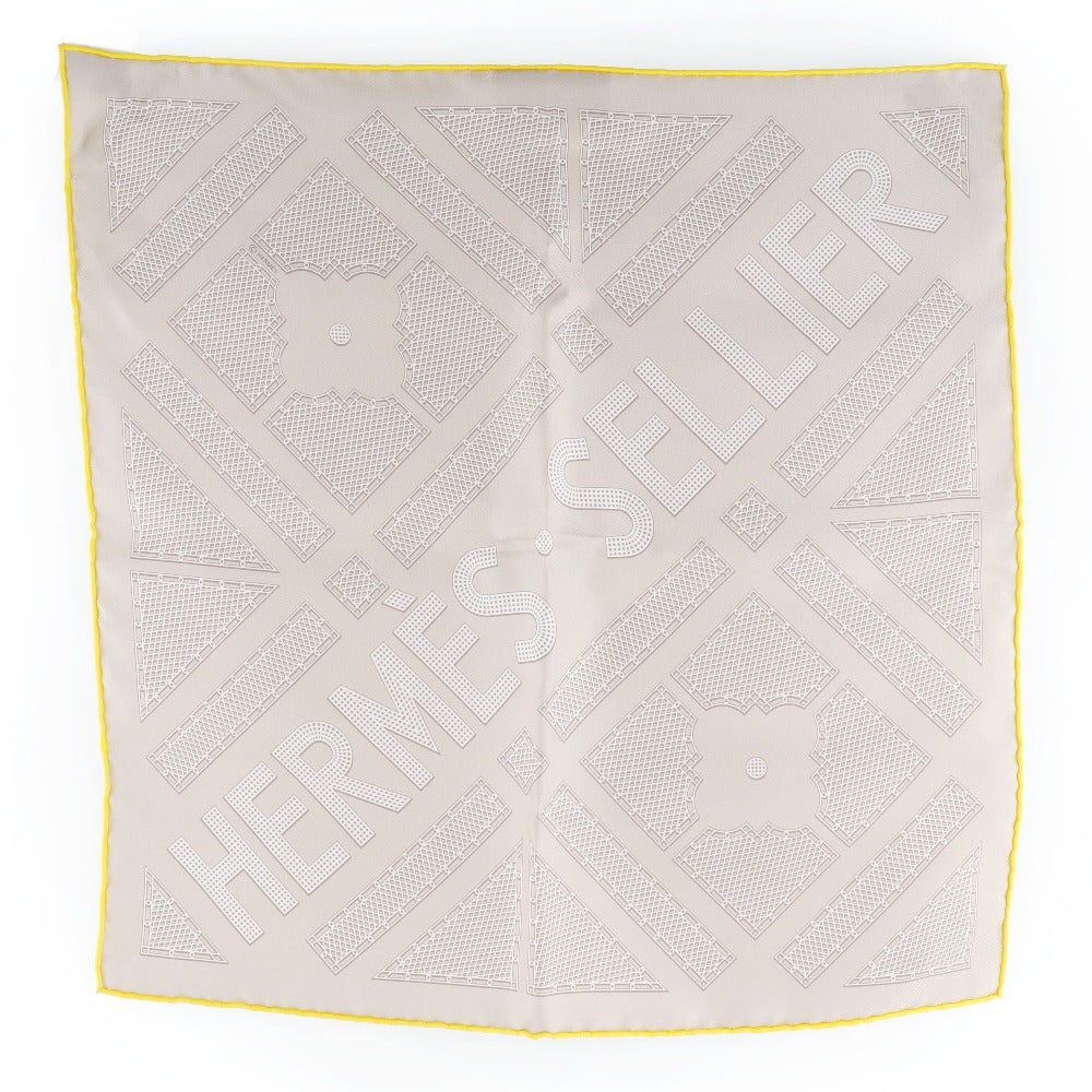 Hermes Silk Scarf Gavroche Beige