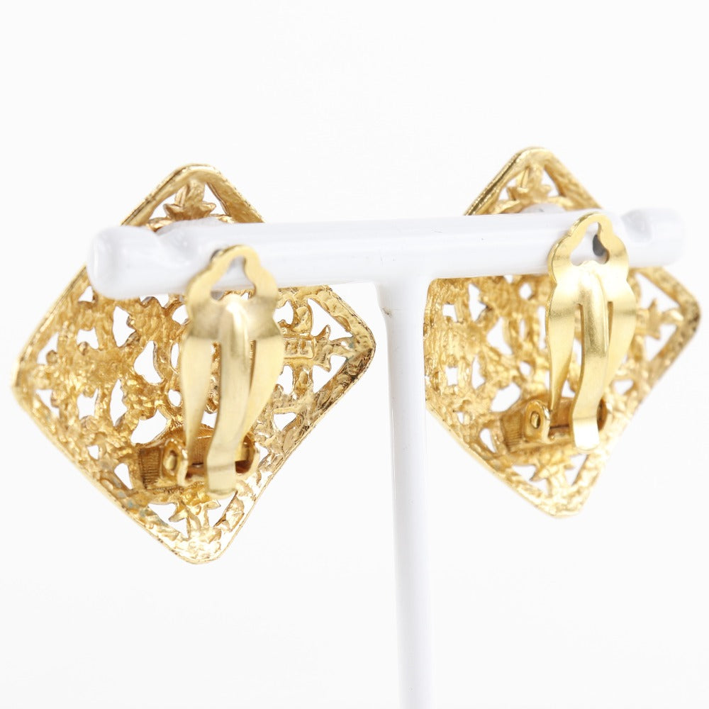 Chanel Gold Plated Coco Mark Earrings