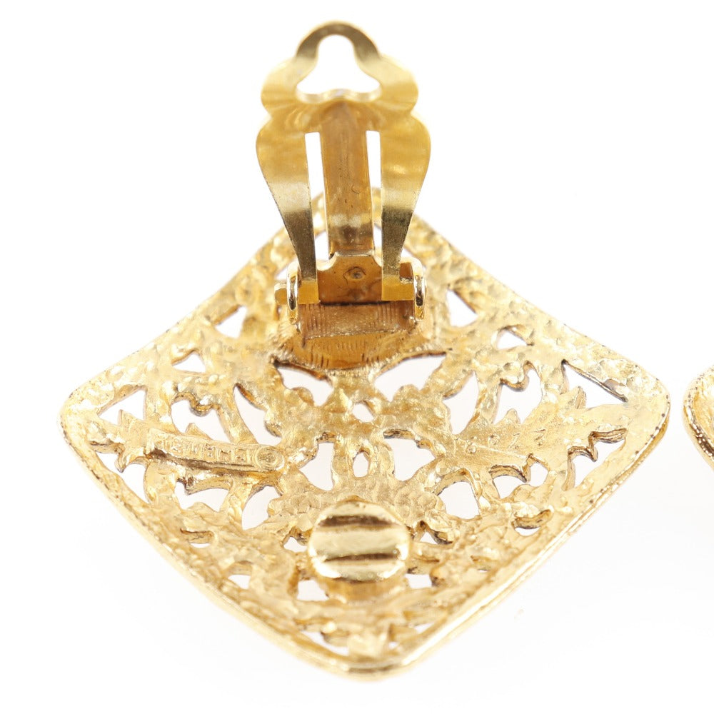 Chanel Gold Plated Coco Mark Earrings