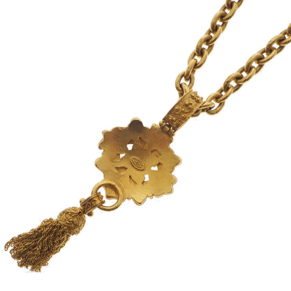 Chanel Coco Mark Necklace Gold Plated Vintage