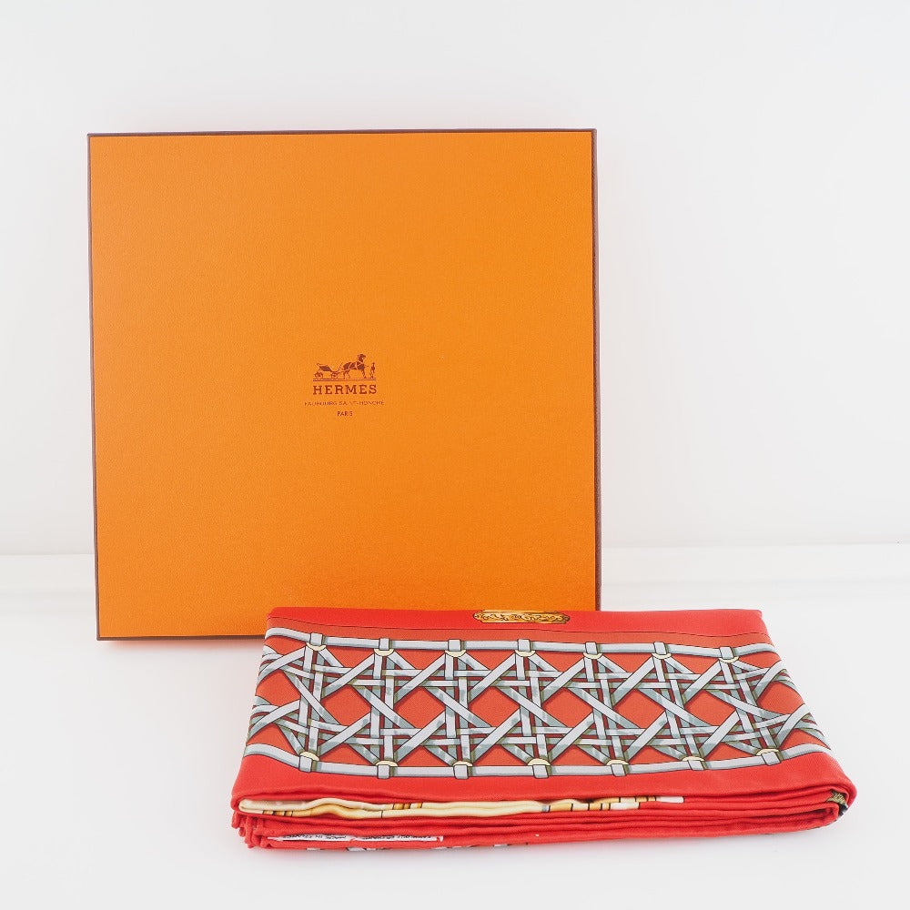 Hermes Silk Carre 90 Scarf Red