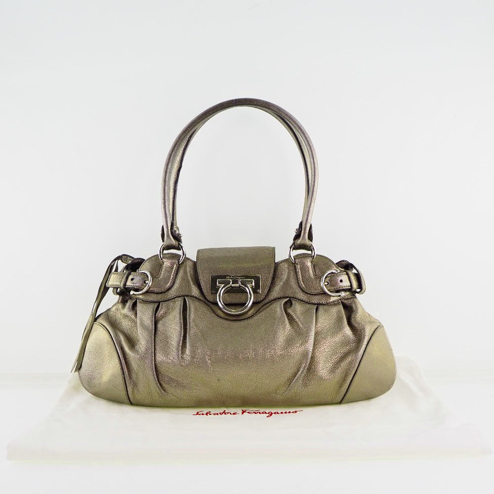 Salvatore Ferragamo Marissa Handbag Silver