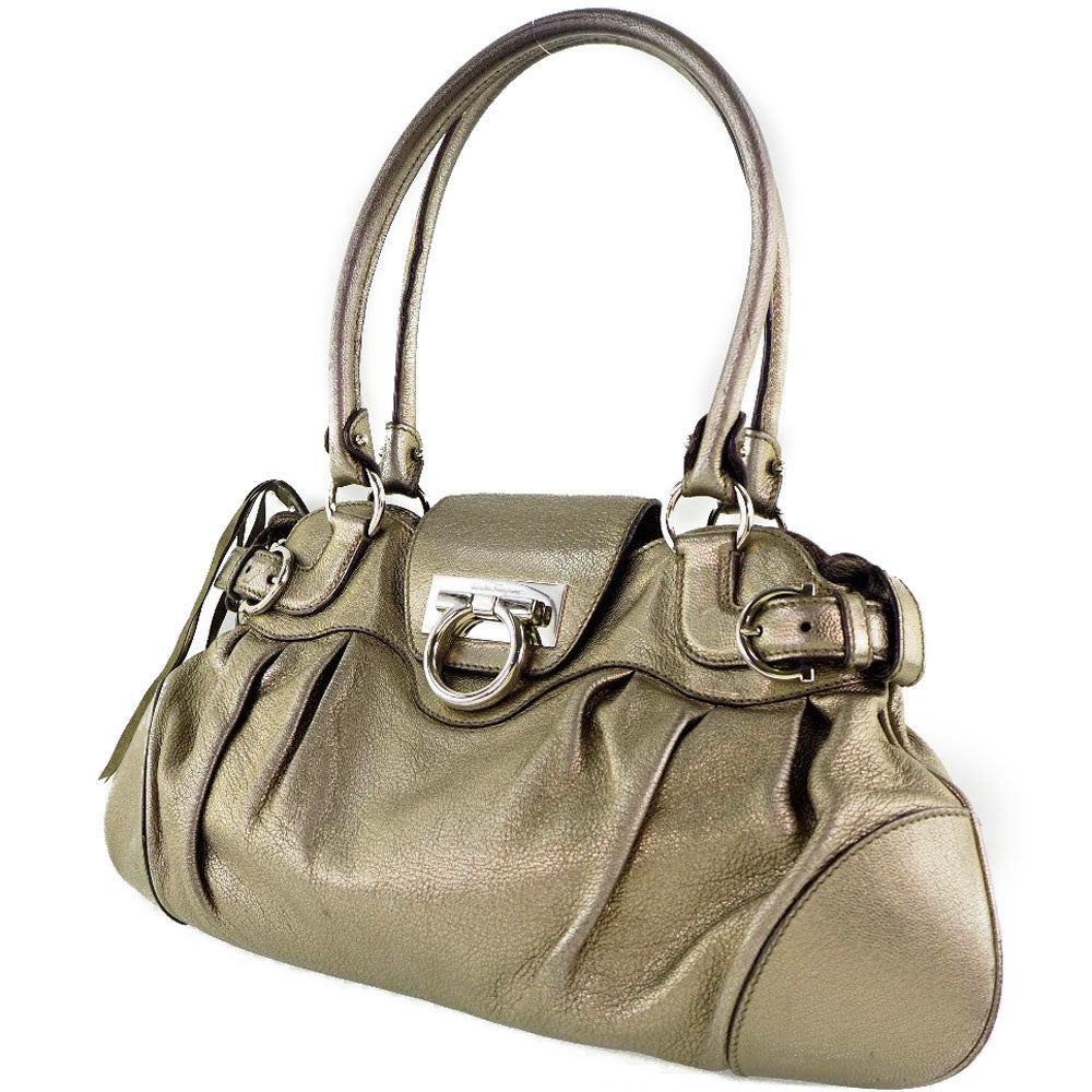 Salvatore Ferragamo Marissa Handbag Silver