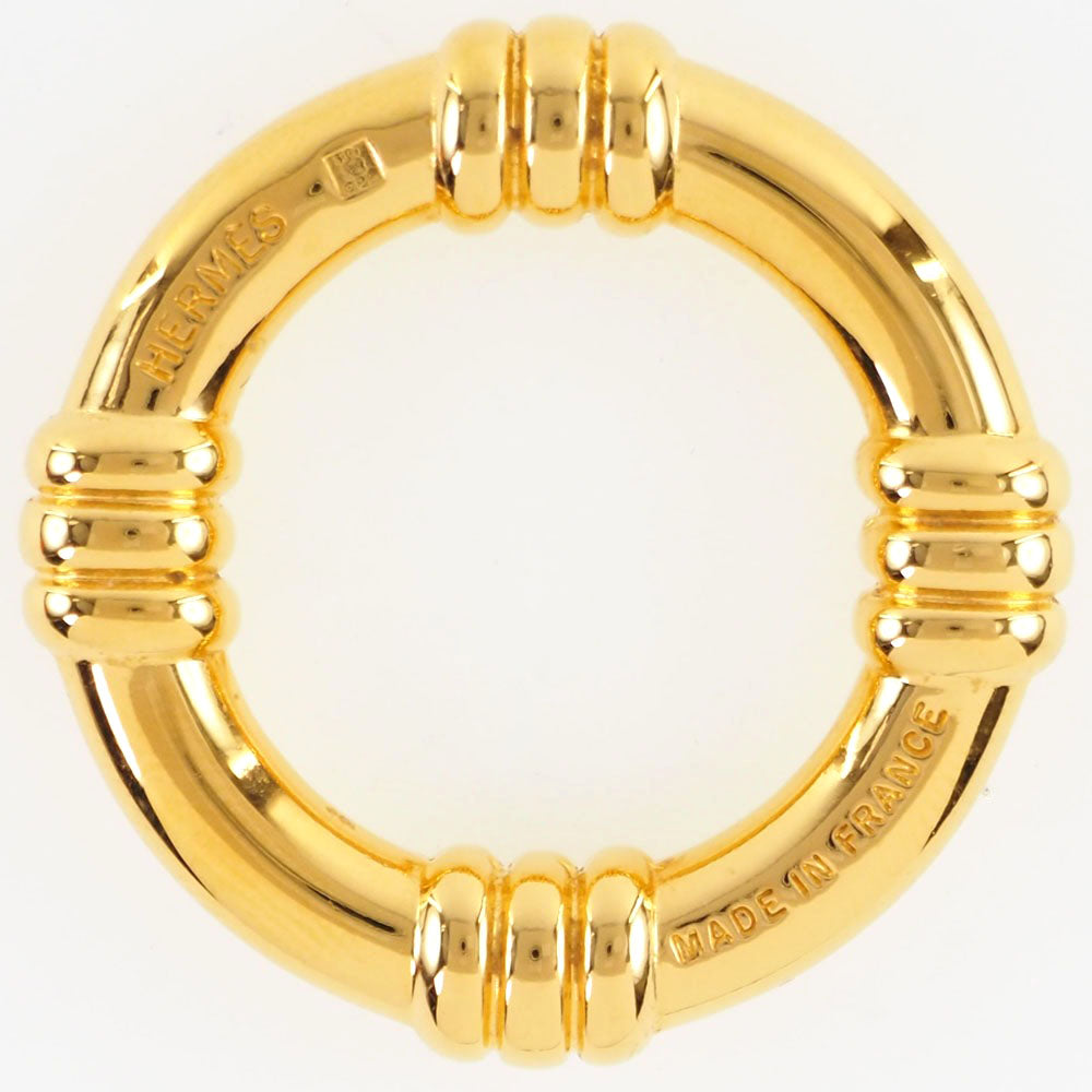 Hermes Gold Plated Scarf Ring